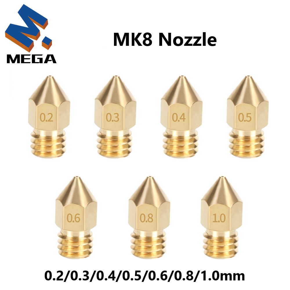 3D Printing Ender - MK8 황동 노즐 0.2/0.3/0.35/0.4/0.5/0.6/0.8/1.0mm 1.75MM CR10