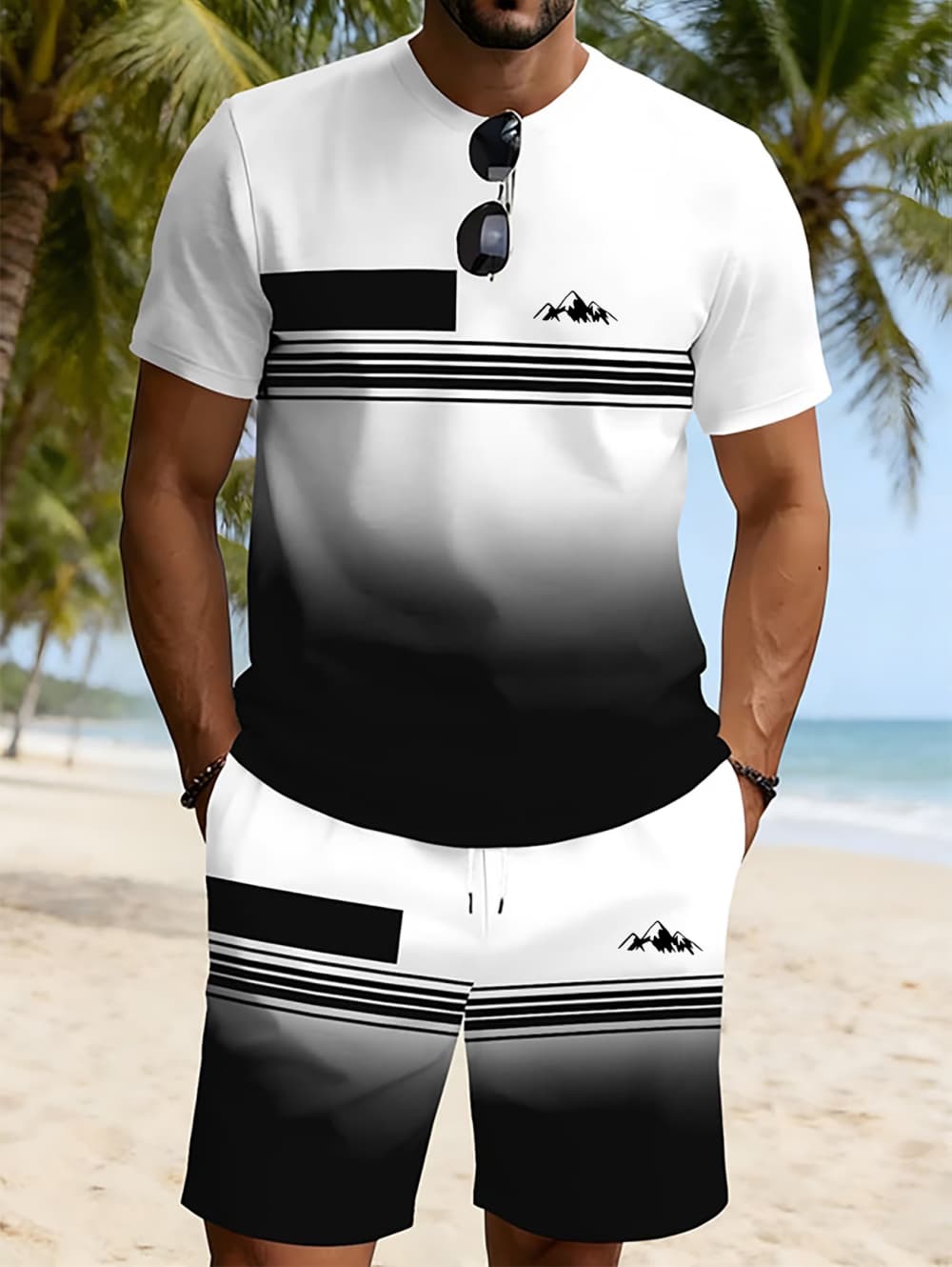3D Printing Jersey - 2026 여름 신상 남성 캐주얼 투피스