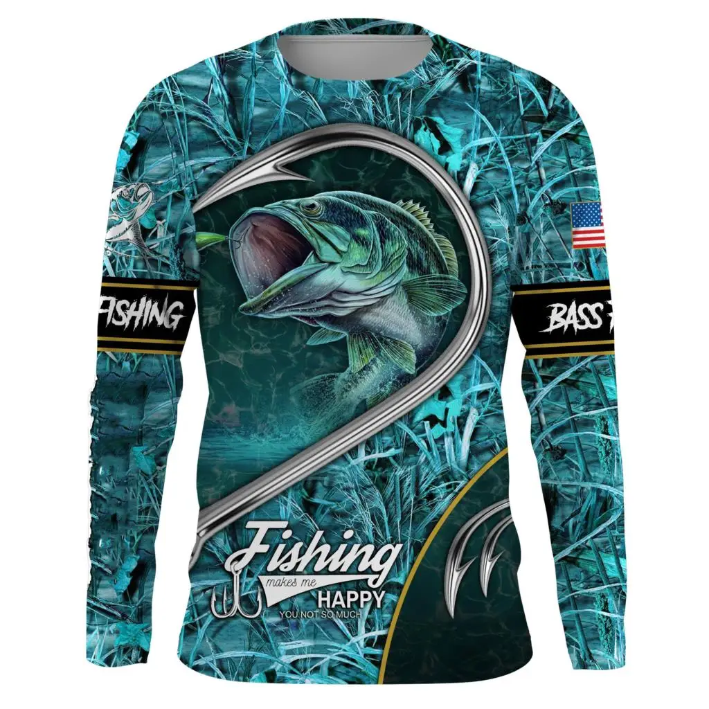 3D Printing Jersey - 남성용 긴팔 티셔츠 3D 프린팅 롱