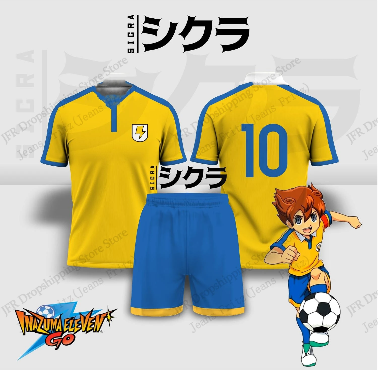 3D Printing Jersey - 저지 세트 저지 이나즈마 일레븐 애니메이션