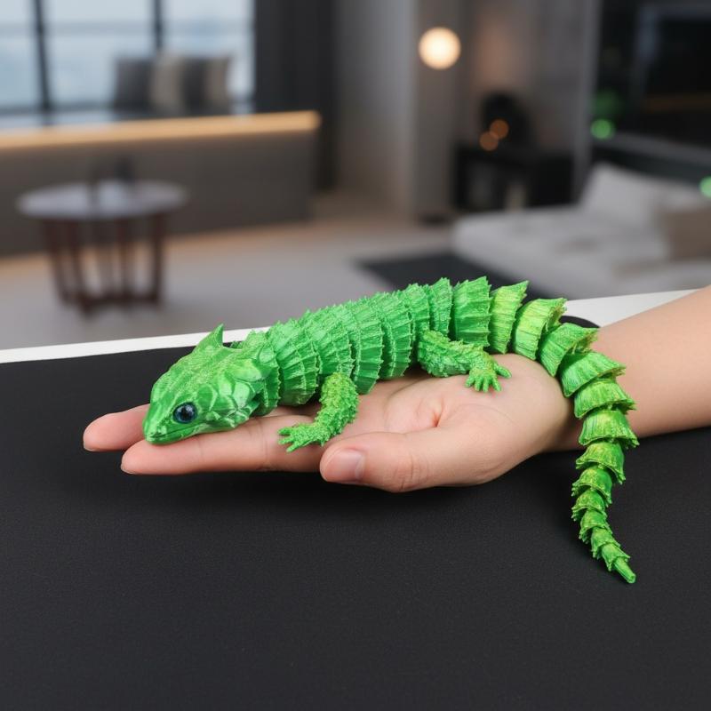 3D 인쇄된 결합된 도마뱀 만화 동상 움직일 수 있는  - 3D Printing App 리뷰 및 가격