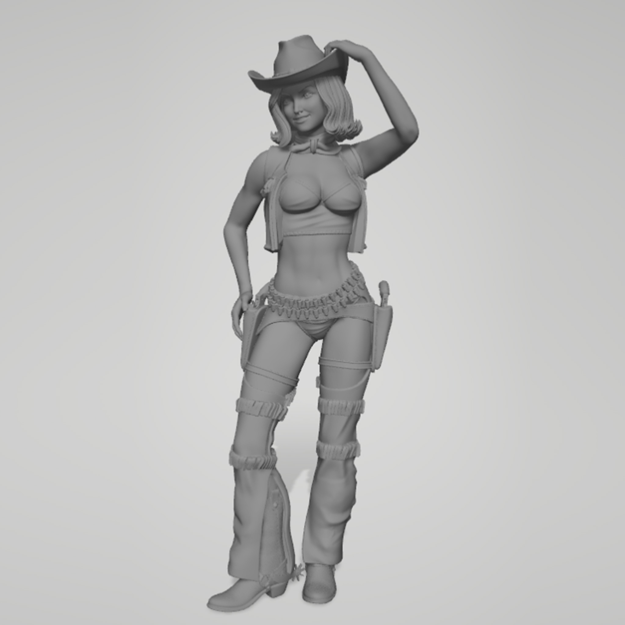 1/24 1/18 1/12 카우보이 소녀 조립식 3D  - 3D Printing Simulator 리뷰 및 가격