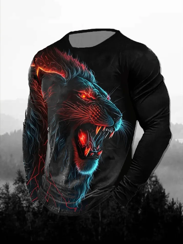 남성용 3D 프린트 레드 다크 스컬 드립 패턴 긴팔 티 - 3D Printing Jersey 리뷰 및 가격