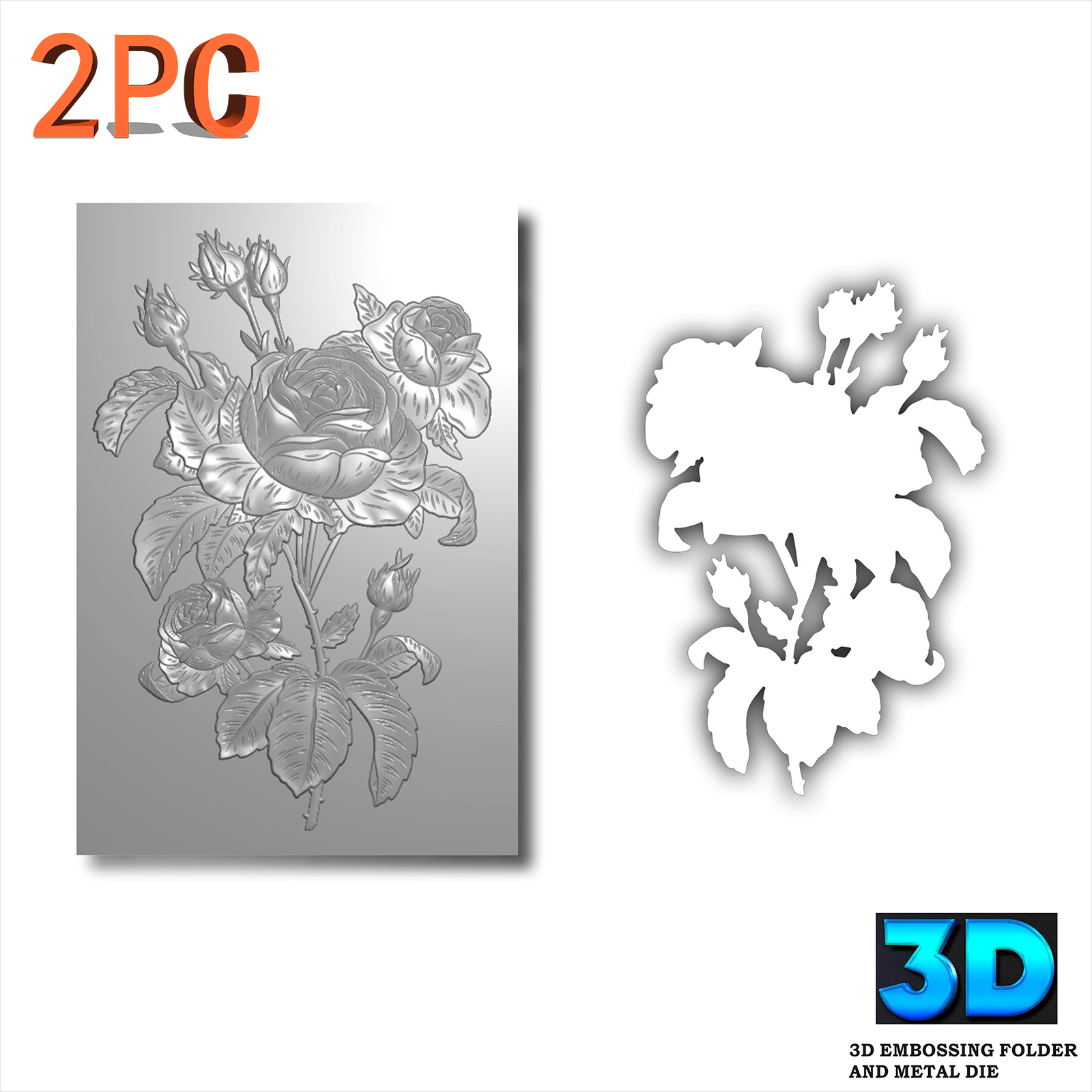 로즈 아트 배경 꽃 디자인 3D 릴리프 폴더 및 커팅  - 3D Printing With Pp 리뷰 및 가격